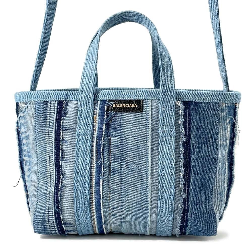 Balenciaga Barbes Denim Handbag Shoulder Bag